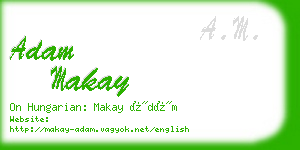 adam makay business card